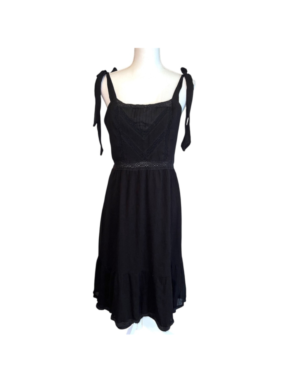 Abercrombie & Fitch Black Midi Dress M